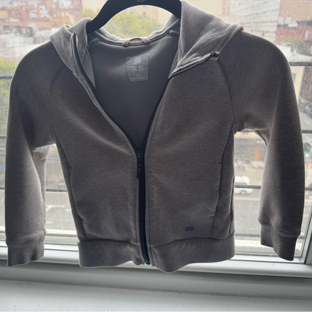 Uniqlo Kids Heather Gray Zip-Up Hoodie